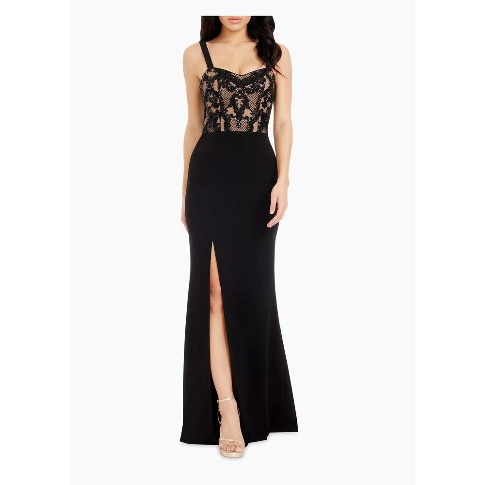New Dress The Population Monique Lace Bustier Gown